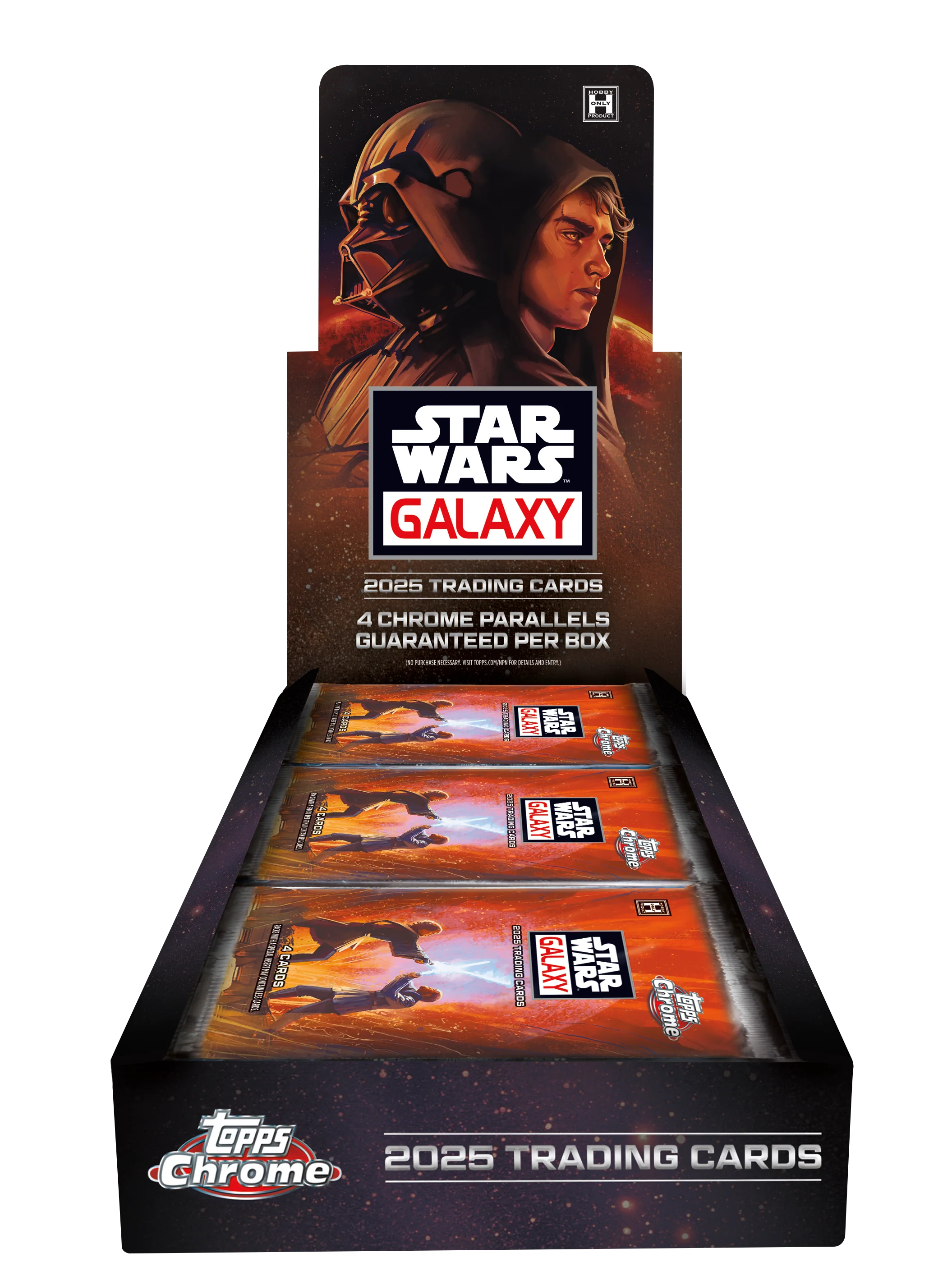 2025 Topps Star Wars Chrome Galaxy Hobby 3 Box Break #4 - RANDOM LETTER STYLE (MAY THE 4TH PROMO!)